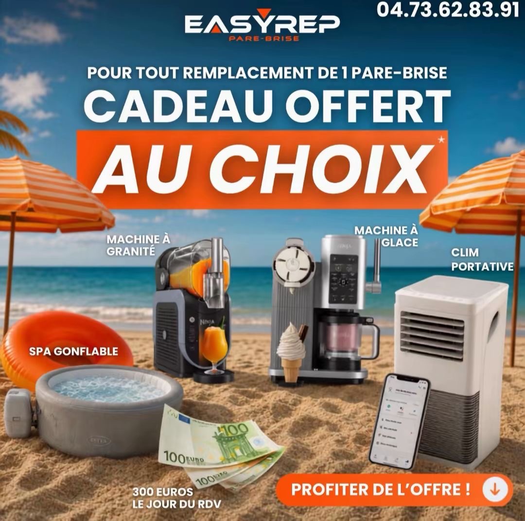 Pare-brise endommagé nécessitant réparation
